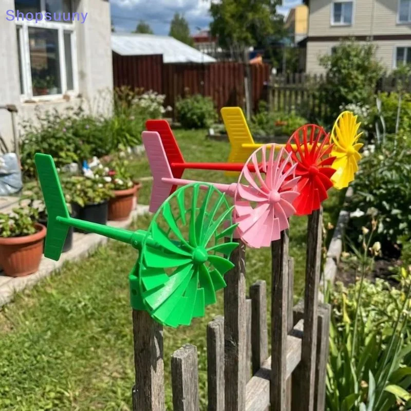 [SU]3D Printed Garden Wind Spinner Waterproof Weather Resistant Outdoor Wind Vane Decor Rustic Wind Stable Rotating Wind Wheel