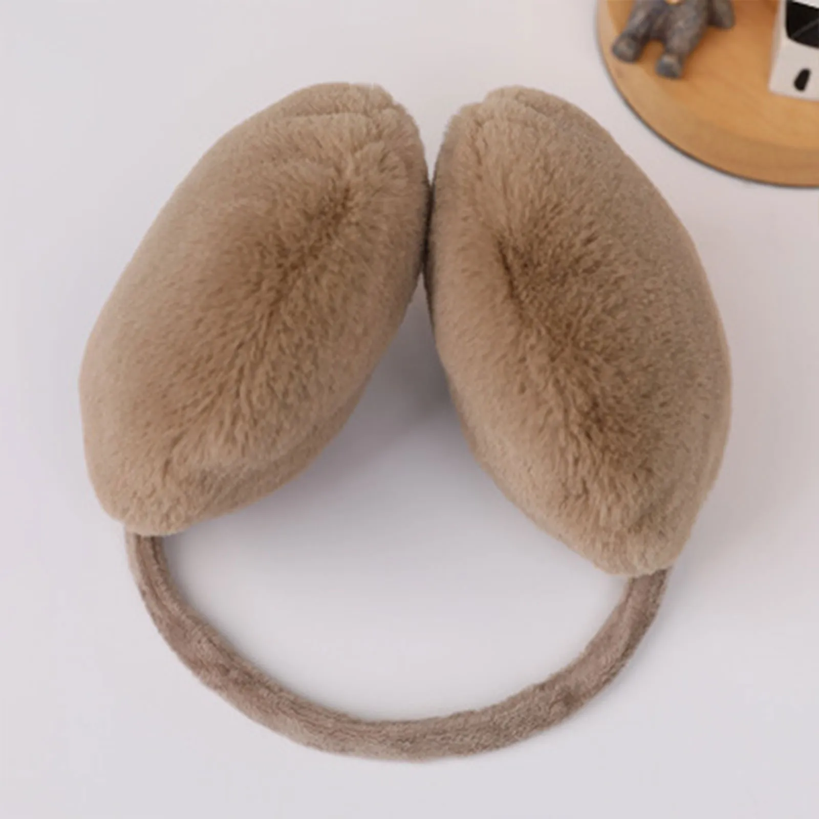 Portátil dobrável inverno quente earmuffs inverno ao ar livre proteção contra frio macio pelúcia orelha mais quente moda cor sólida quente earflaps