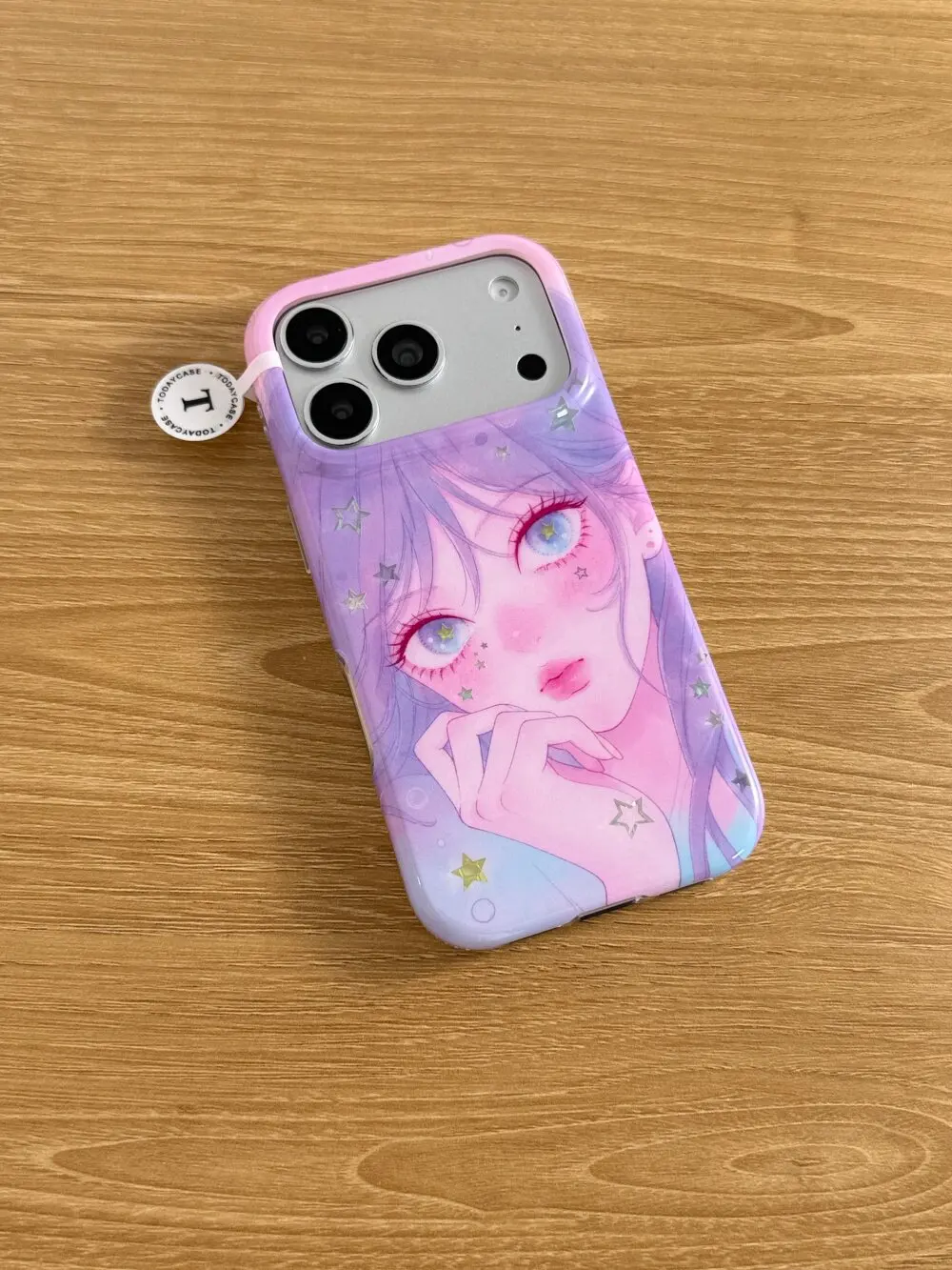 Japanese Anime Red Purple-haired Beautiful Girls Phone Case For iPhone 18 18duo 17air 17 16 15 14 13 12 11 Max Plus Pro Cover