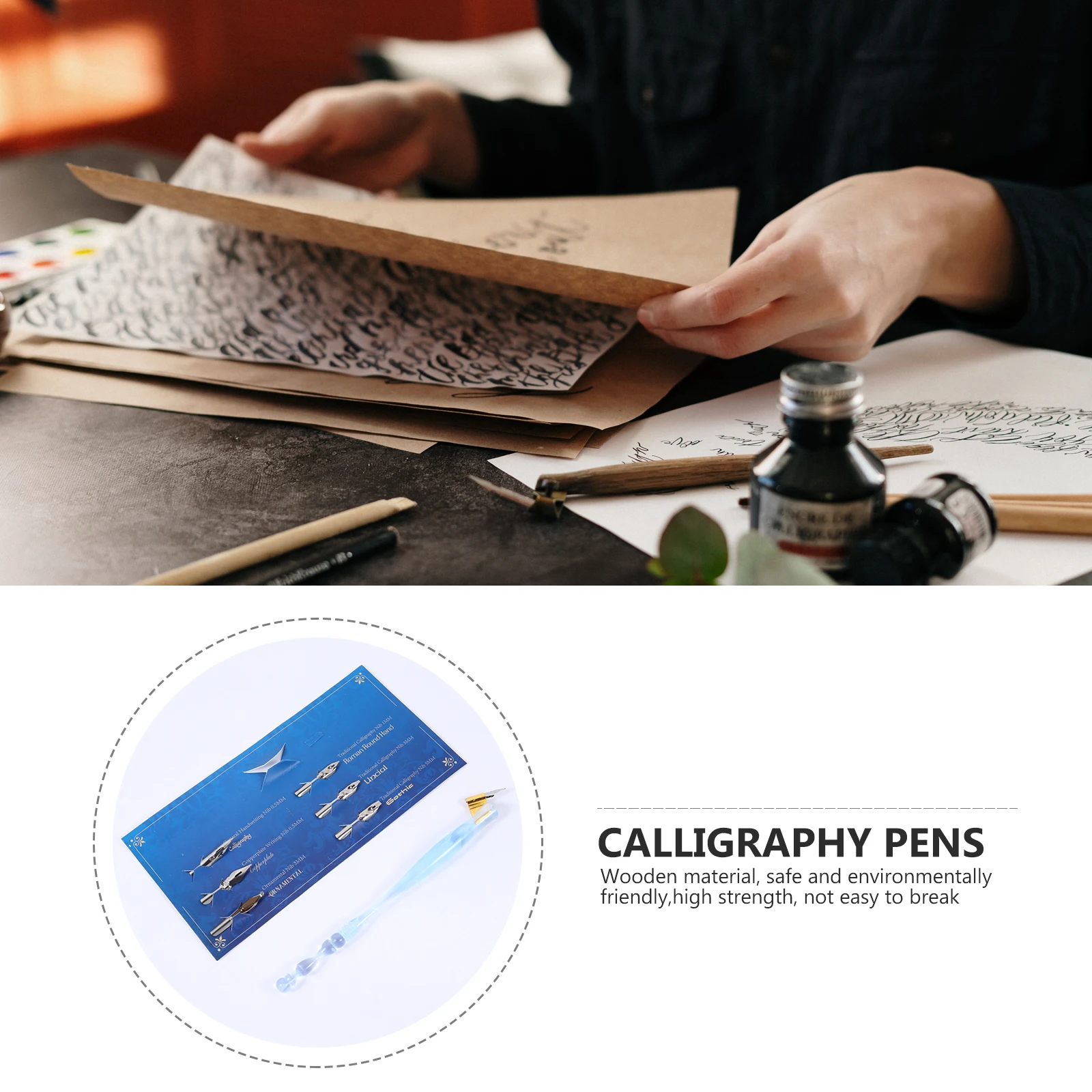 

Dip Pen Calligraphy Starter Kit Pens Supplies Multicolor Wooden English Student