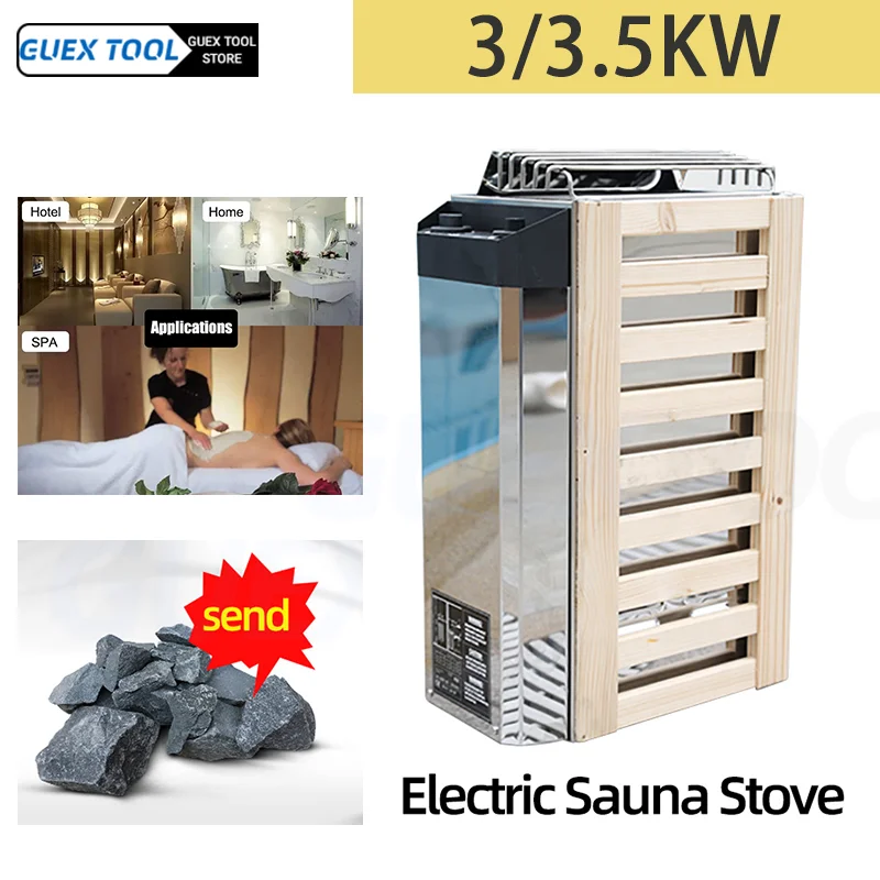 3KW/3.6KW Sauna Heater 220V Sauna Steam Generator control Sauna Stove Bathroom Steam Room Sauna External and Internal Control