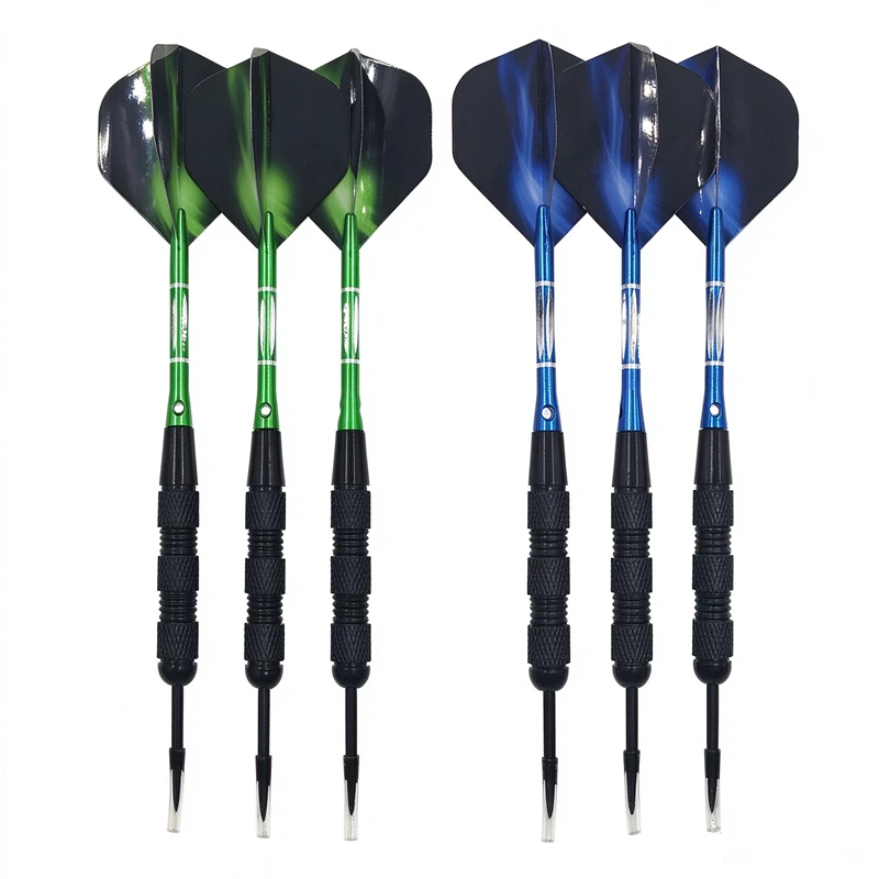 Darts High-quality 3/6Pcs Steel Pointed Darts Professional 20g Indoor Sports Entertainment Dart Green Shafts Flight