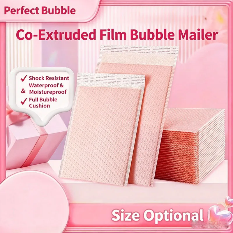10pcs Naked Pink Bubble Mail Bag Envelope Bubble Bag Used For Shipping Express Packaging Self Adhesive Courier Bag