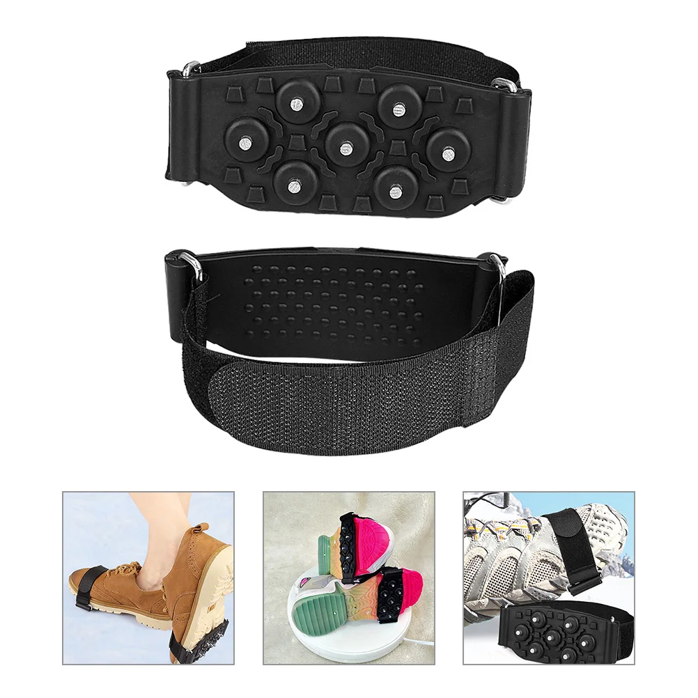 

Ice Grippers For Shoes Outdoor Anti-Slip Crampons Snow Boots Men Women Kids Durable Non-Slip Steel Spikes Foldable Climbing