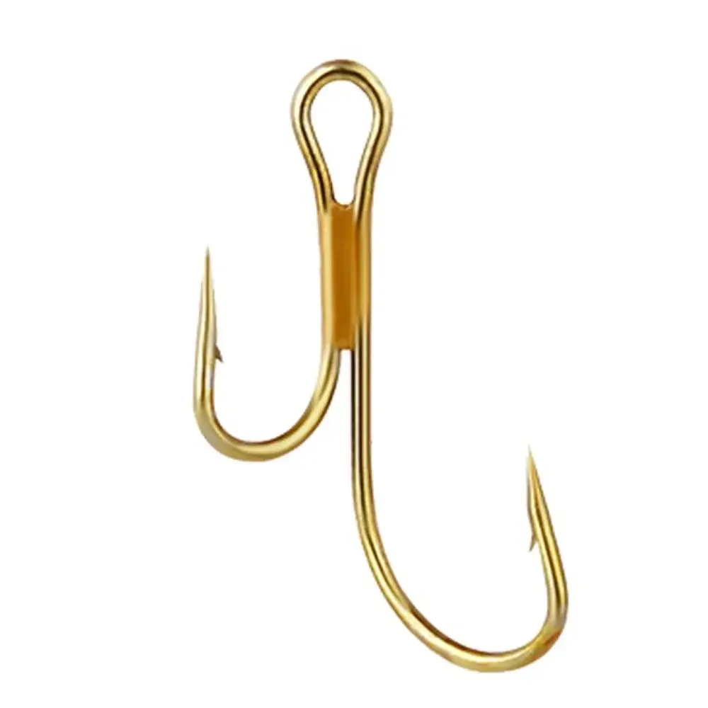 20Pcs Barbed Golden Double Fishing Hooks Ryder Pike Dead Bait Predator Salmon Trout Perch Ringed Zander twin hook Fishing jig