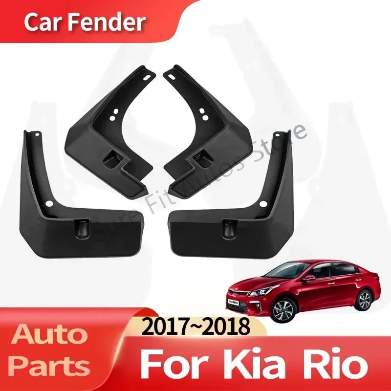 

Auto Accessories For Kia Rio K2 sedan 2017~2018 Lining Car Fender Anti-sand Splash Mud Guard Skin Punch-free Installation Tools