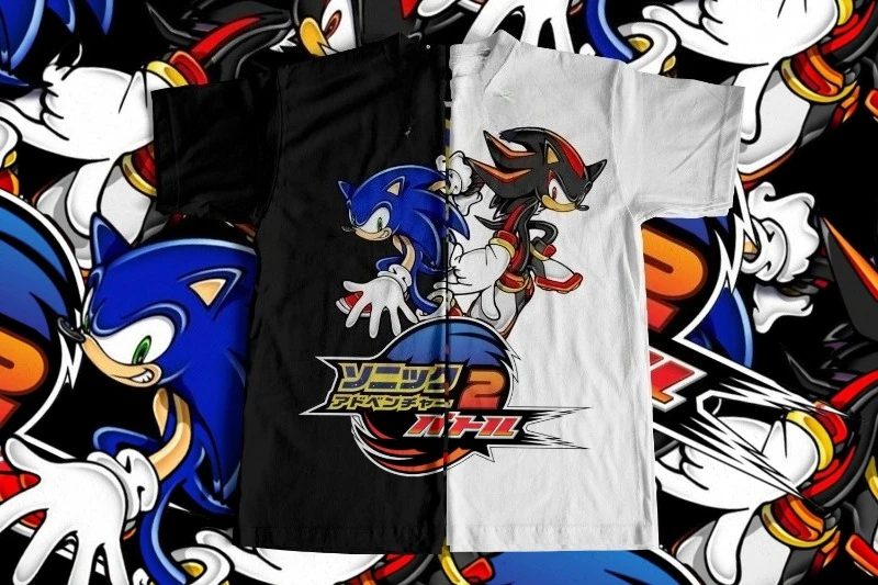 Camiseta Sonic The Hedgehog, ropa informal japonesa única, camiseta japonesa Sonic inspirada en Retro, camiseta Sonic Adventure 2, unisex