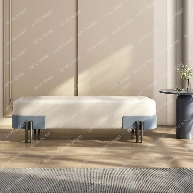 

Artificial Leather Stool Home Furniture Living Room Shoe Changing Stool Luxury Bedroom Bed Tail Stool t dY