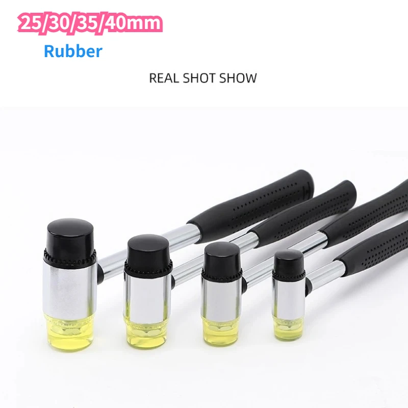 Double Face Soft Tap Rubber Hammer Multifunctional Glazing Window Beads Hammers Nylon Head Rubber Mallet 25/30/35/40mm