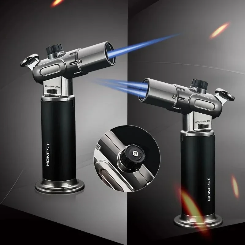 

Metal Single and Double Fire Switch Spray High Temperature Flame Welding Gun Lighter Windproof Outdoor Camping Lighter