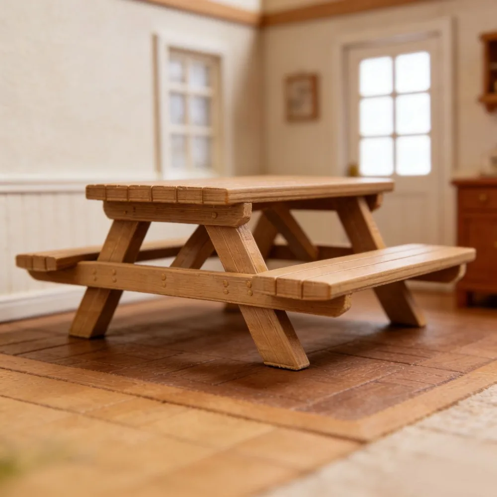 

Винтажный миниатюрный деревянный стол для кукольного домика 1:12, 3 стиля, многофункциональный, для игры с едой, ретро, круглый