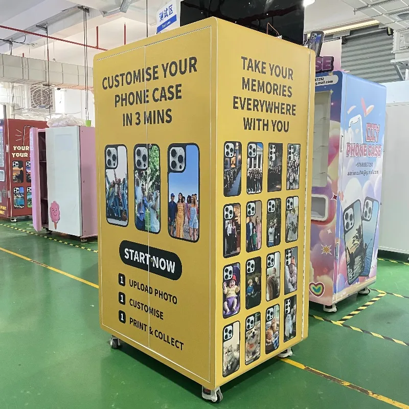 2025 التلقائي بالكامل شاشة رقمية تعمل باللمس قضية الهاتف المحمول آلة بيع جديدة الذكية AI الطباعة لتقوم بها بنفسك تحرير الصور في الهواء الطلق SDK #6