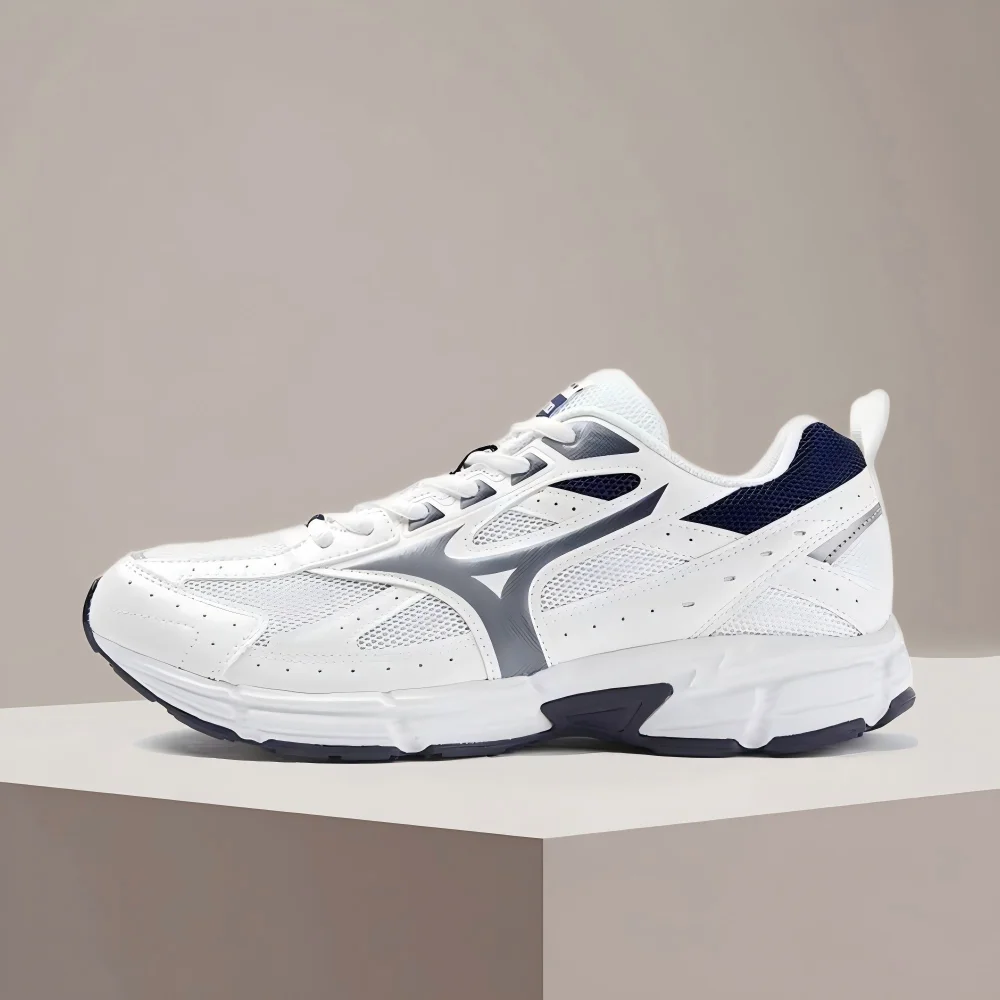 Mizuno Speed Unisex White Retro-Style Runners – Sporty Non-Slip Outsole, Breathable Upper & Durable Comfort D1GH223009
