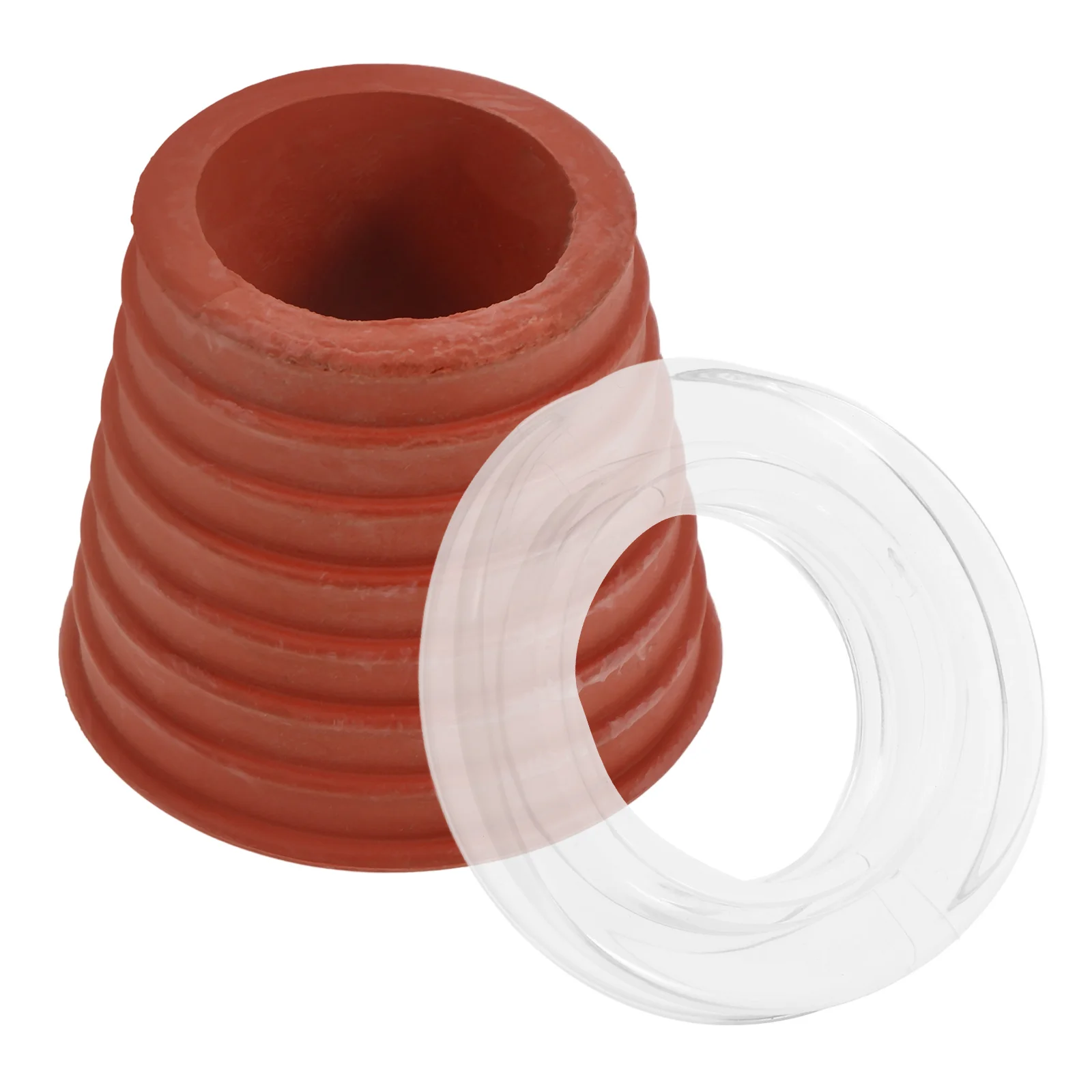 

Umbrella Hole Plug Set Brown Rubber Cone Shaped Wedge Clear Ring Cover Outdoor Patio Table Parasol Accessories Replacement Parts