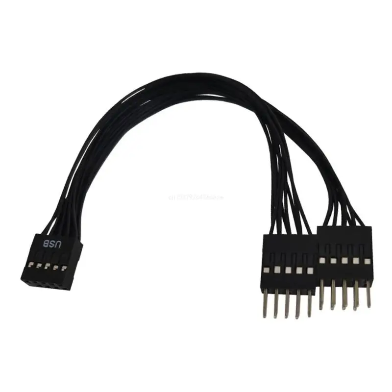 Shielded 9Pin Female Splitter Adapter Cable 9Pins Two Male 9Pin Extension Dropship