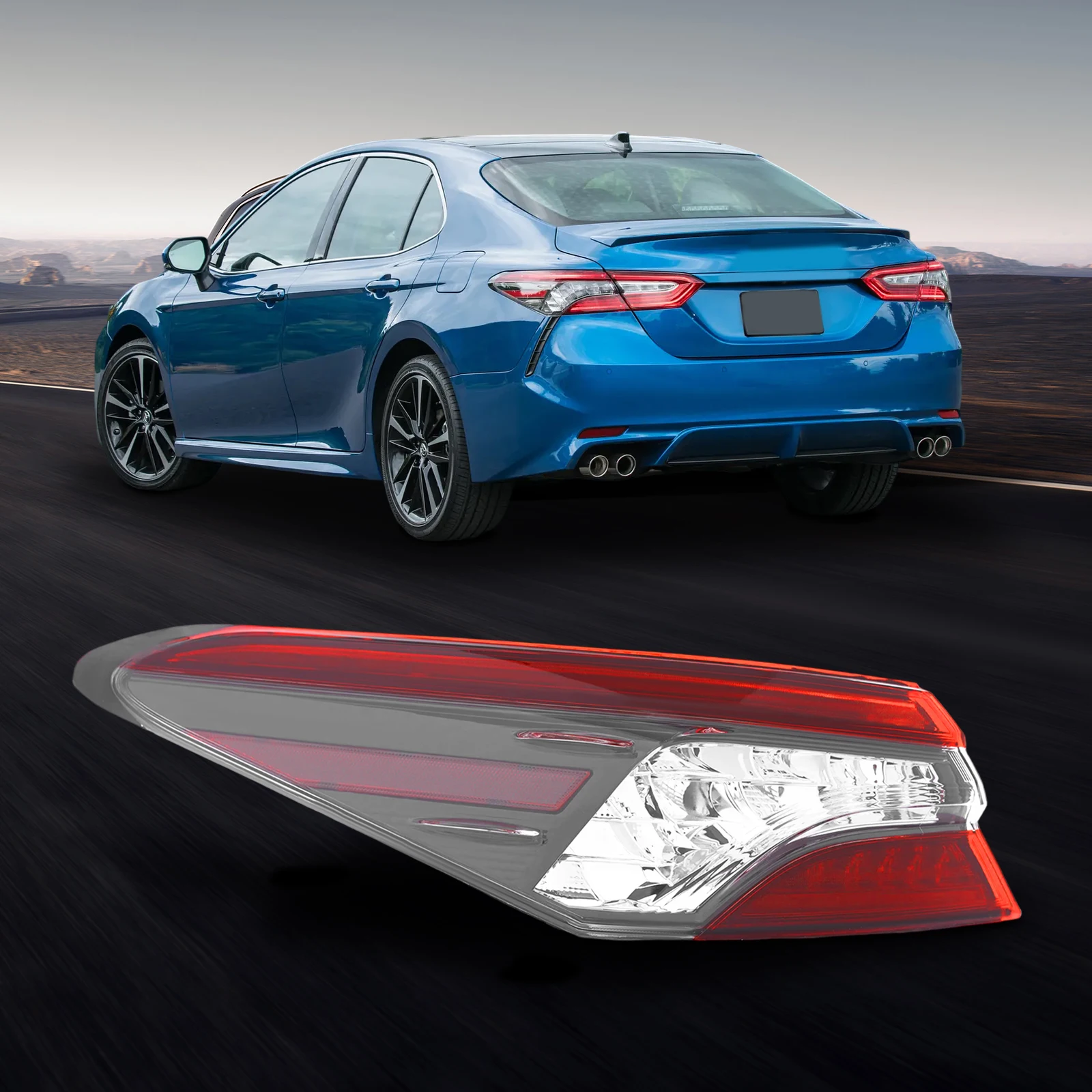 

Подходит для Toyota Camry XSE XLE 2021-2024 гг., задний фонарь, светодиодный задний фонарь с левой стороны водителя, левый задний фонарь