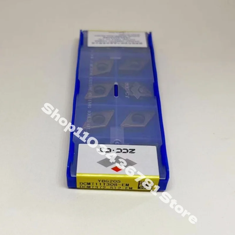 

ZCC.CT DCMT11T304-EM YBG205 DCMT11T308-EM YBG205 токарный инструмент лезвие карбидные вставки высококачественные точные режущие инструменты 10 шт.