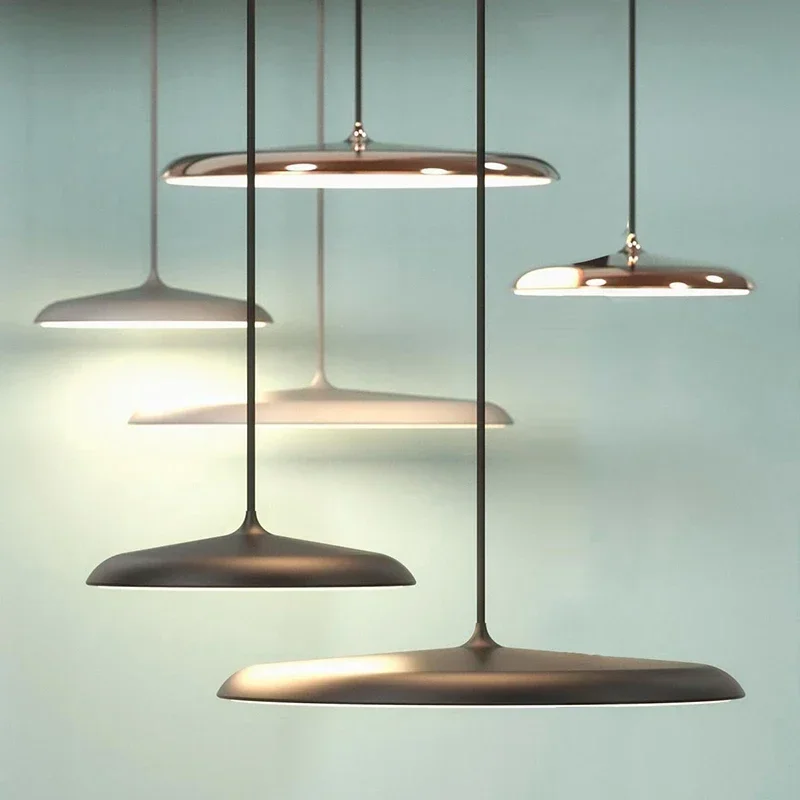 

Modern Pendant Light LED Art Design UFO Round Plate Suspension Lamp Office Table Study Dining Room Bedroom Bar E27 Hanging Lamp