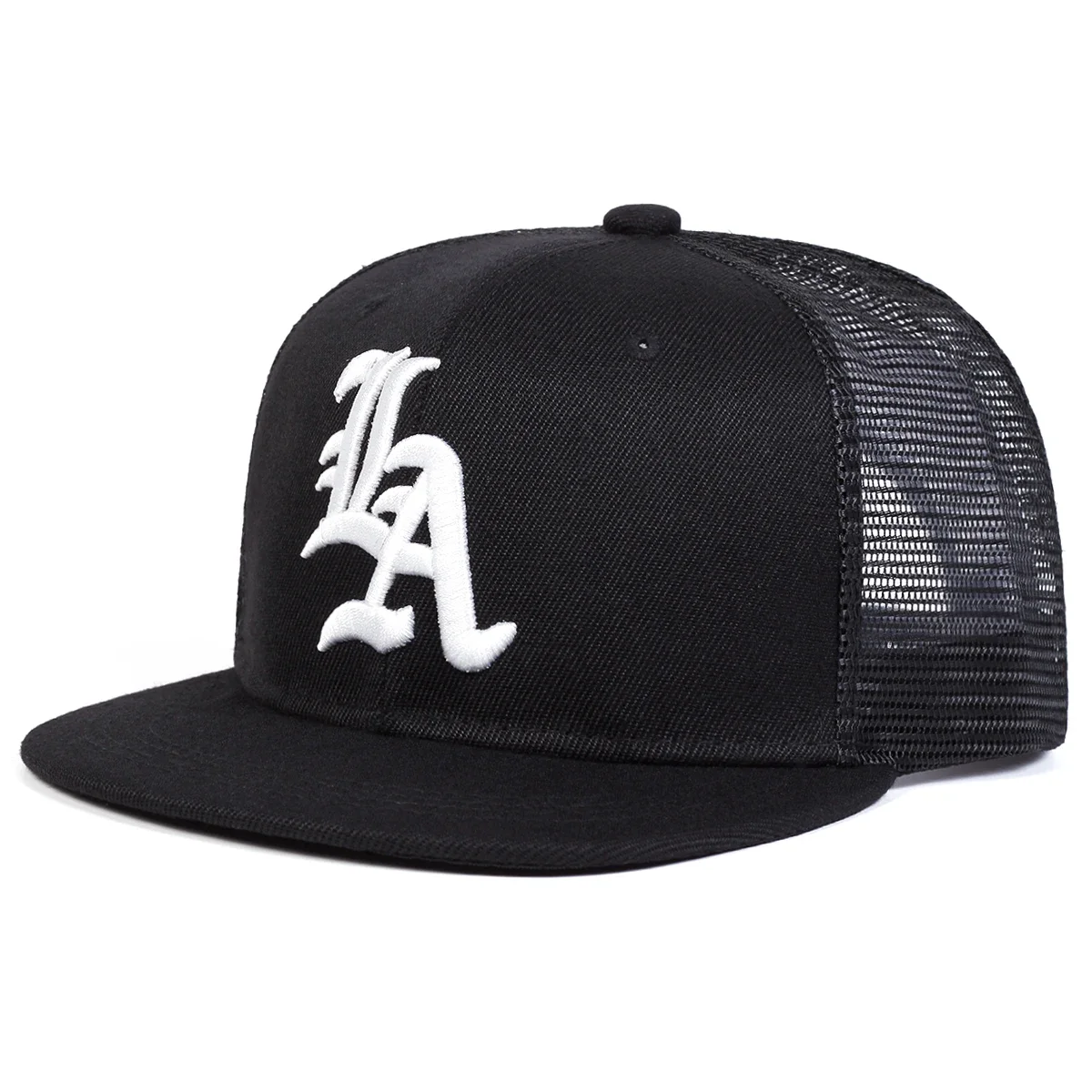 للجنسين القوطية رسالة LA التطريز الهيب هوب صافي القبعات الربيع الصيف في الهواء الطلق قابل للتعديل قبعات البيسبول عادية واقية من الشمس قبعة قبعة