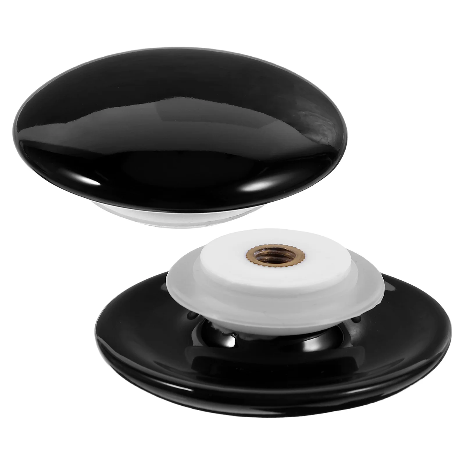 

2Pcs Sink Plug Cover Black - Universal Kitchen Sink Drain Stopper Replacement with Silicone Seal for Bathroom Wash Basin Drain