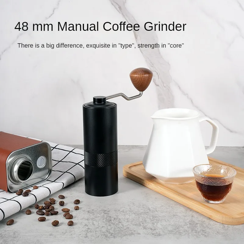 

35g Large Capacity 48mm Titanium Manual Coffee Bean Grinder Industrial Commercial Manual Coffee Grinder Burr Hand Coffee Grinder