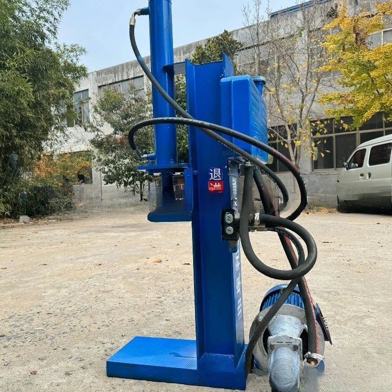 Small 220v electric hydraulic firewood splitter, small steel cannon firewood splitting artifact y