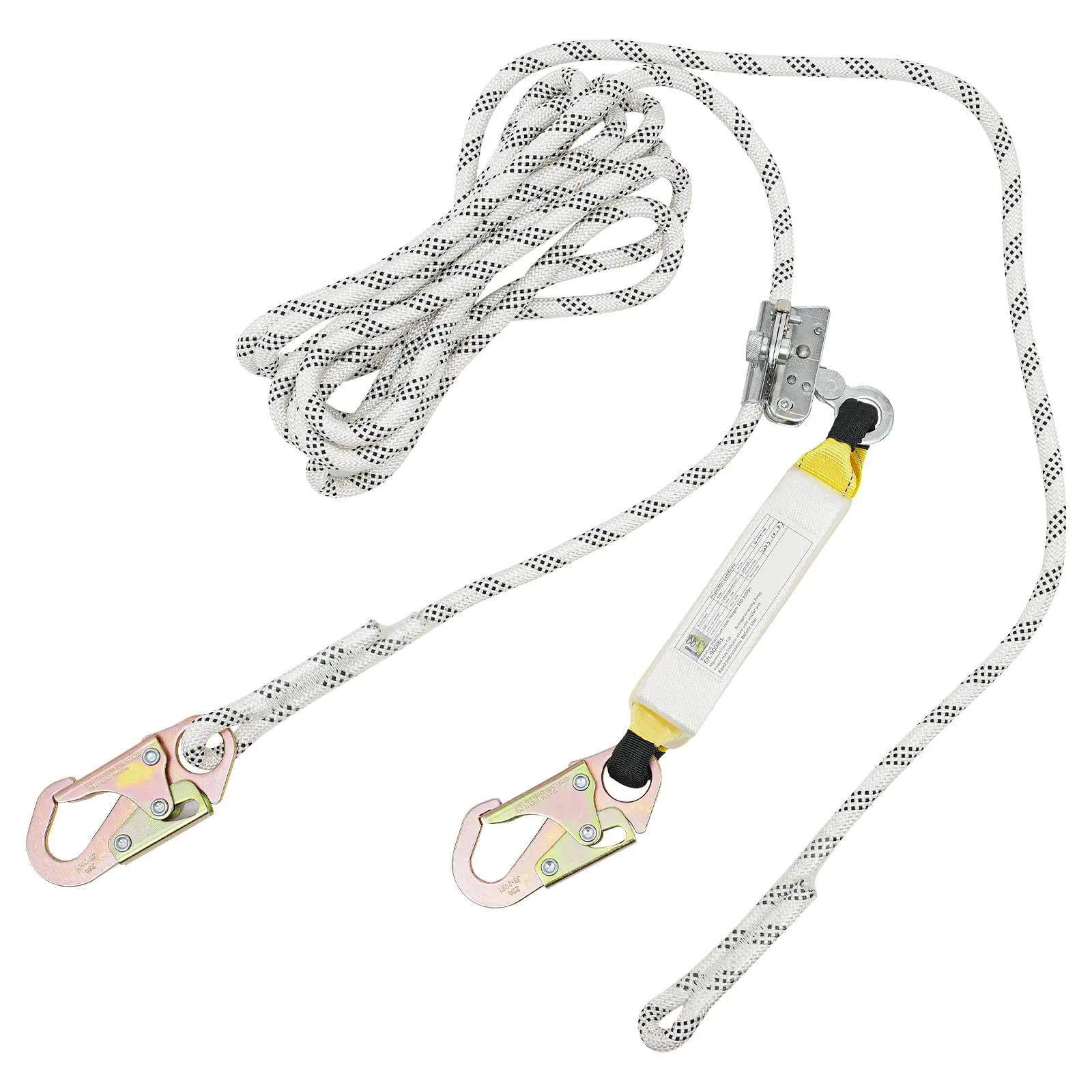 Vertical Lifeline Assembly, 25ft Rope Harness Safety Lanyard, Polyester Roofing Rope, Ce Compliant Fall Arrest Protection Equipm