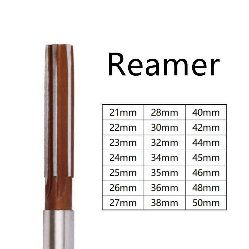 핸드 리머 21mm-50mm, 21, 22, 23, 24, 25, 26, 27, 28, 30, 32, 34, 35, 36, 38, 40, 42, 44 CNC 공구 H8 확장 리머, 45mm, 46mm, 48mm, 50mm