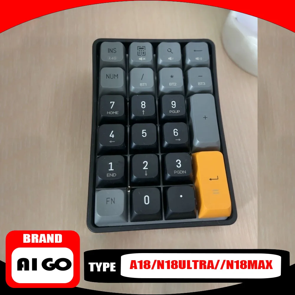 Aigo A18/N18ULTRA//N18MAX Wireless Mechanical Keyboard 2.4G Hot-swappable Charging Calculator Numeric Keypad Sensitive Gift