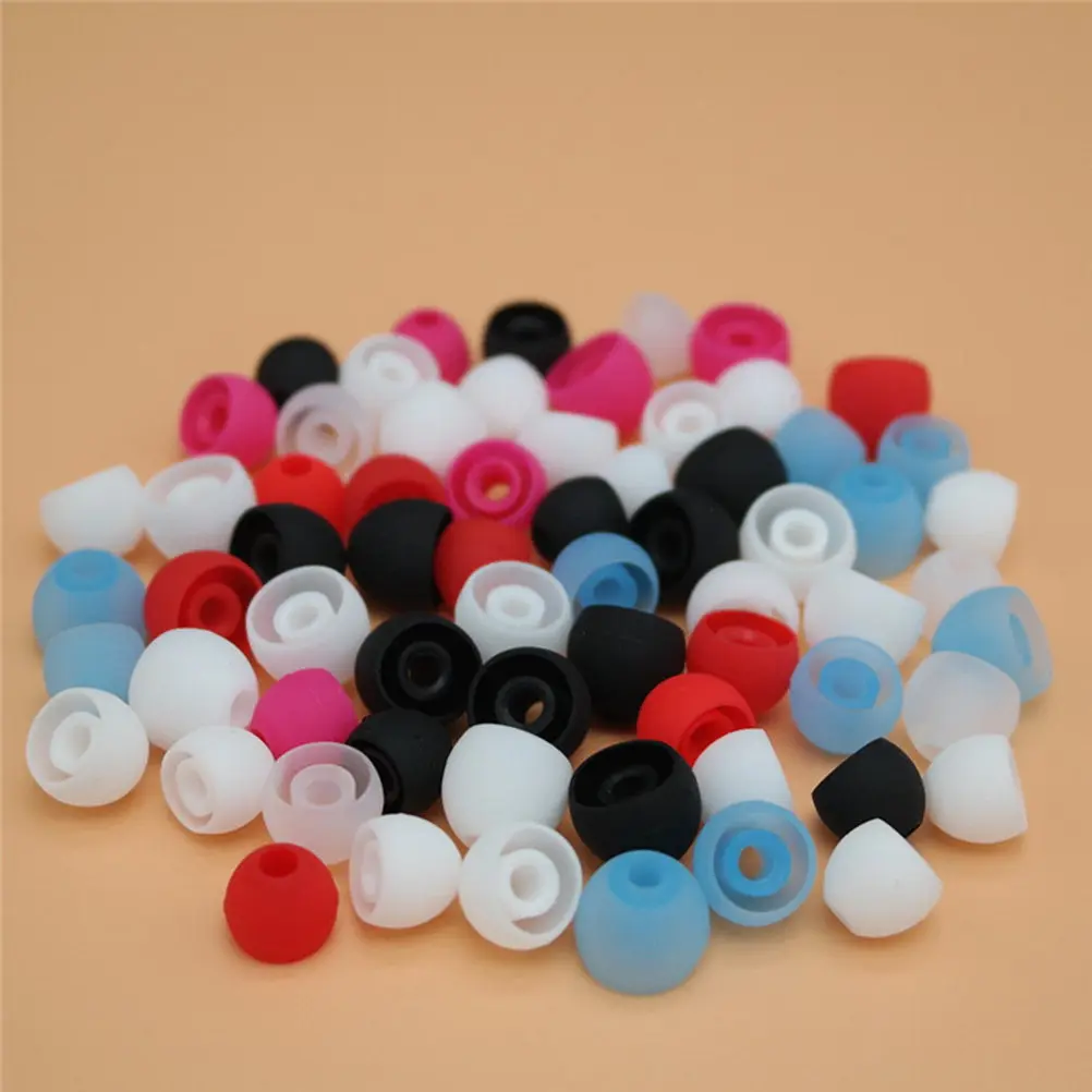 8Pcs in-Ear Silica Gel Earmuffs Protective Earphone Covers Soft Silicone Ear Tips Noise Reduction Wearing Comfort Random