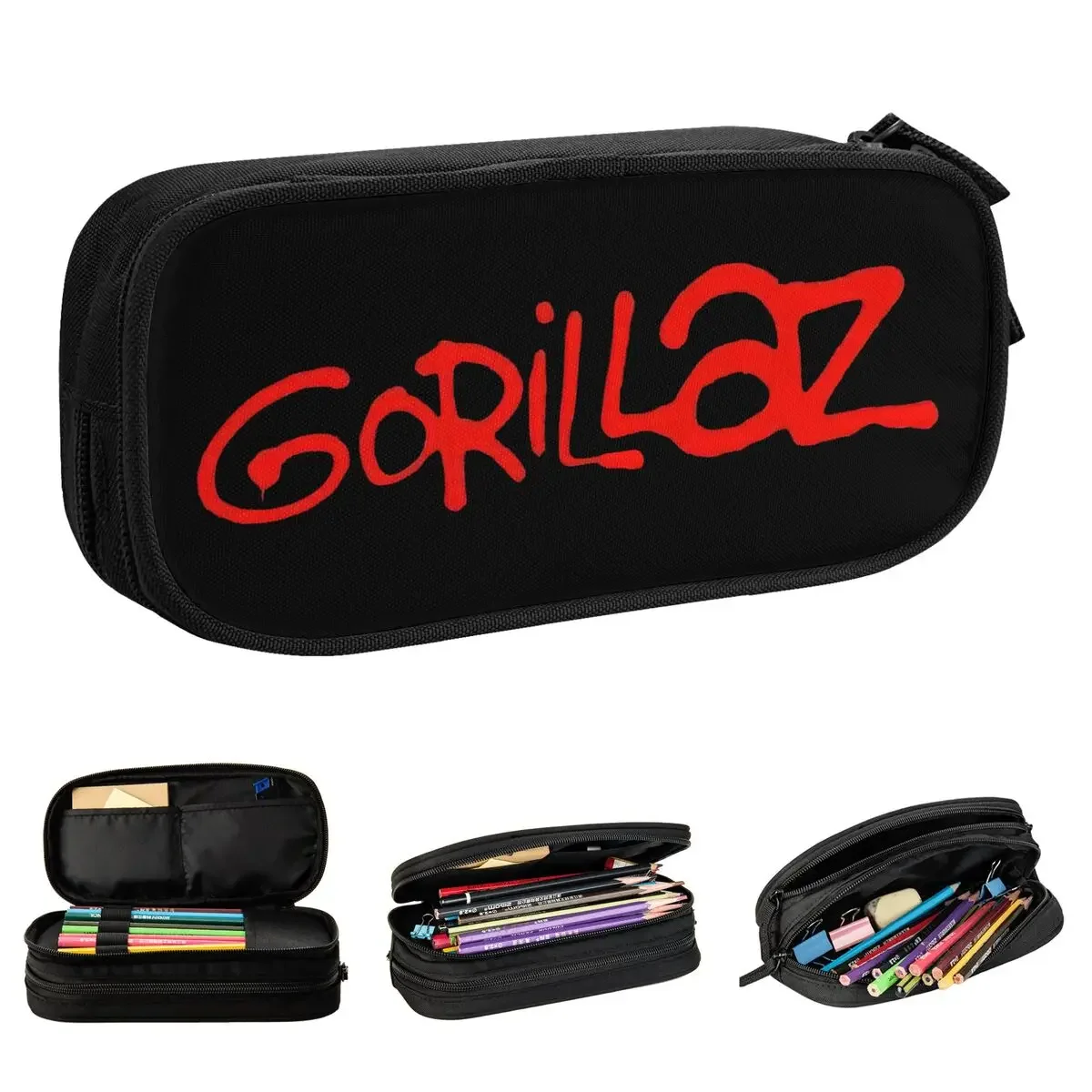 

Gorillaz Pencil Cases Pencil Pouch Pen Holder for Student Big Capacity Bags Students School Zipper Stationery