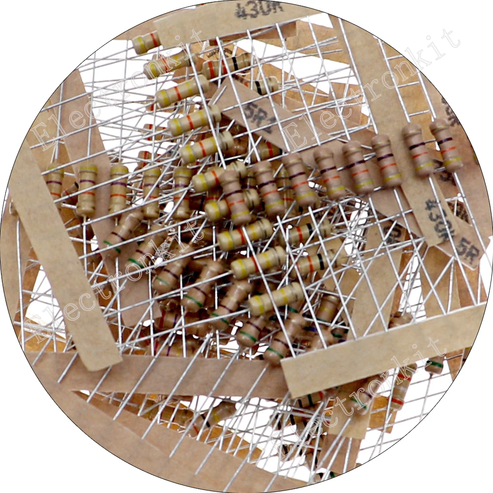 500 stücke 1/2W 0,5 W 5% Carbon Film Resistor 50 Werte 1.2Ω ~ 1MΩ Assorted Kit set mit box