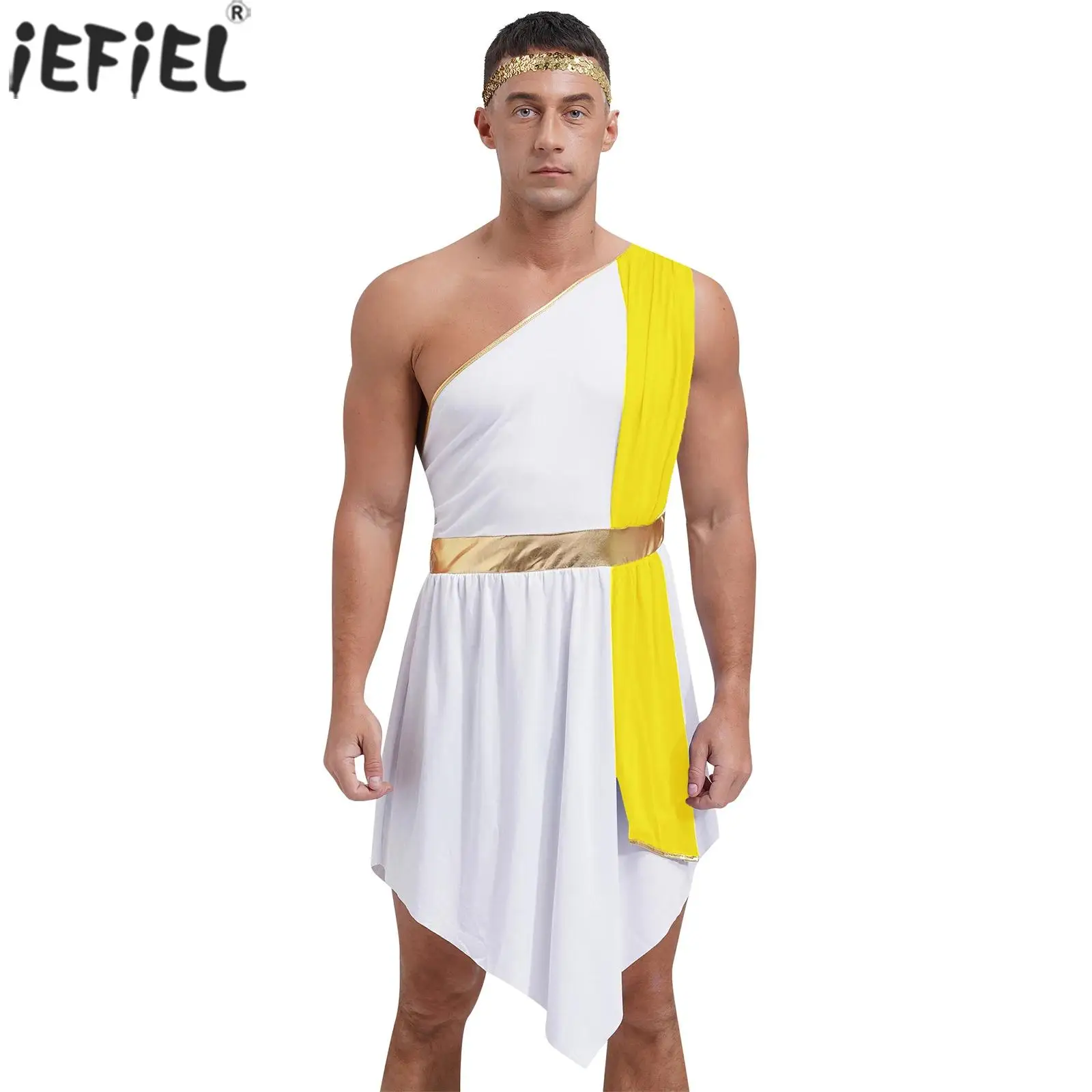 Mens Roman Gladiator Costume Ancient Greek God Halloween Cosplay Armor Soldier Role Play Medieval Knight Warrior Cosplay Outfits