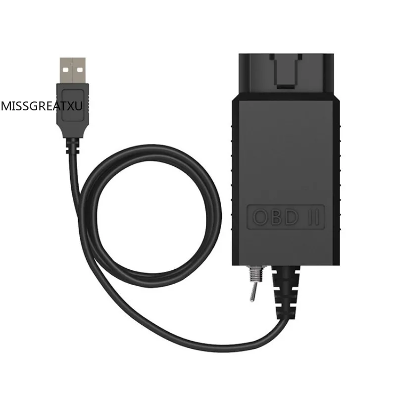 V1.5 ELM327 USB OBDII Diagnostic Scanner FT232 25K80 Switch Cable For Ford Car Data Reading Auto Repair Workshop Tool