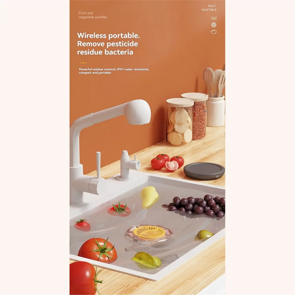 [Vend for]Vegetable Washing Machine Vegetable Fruit Cleaning Device Food Purifier for Grains Meat Disinfectant Cleaner Machine