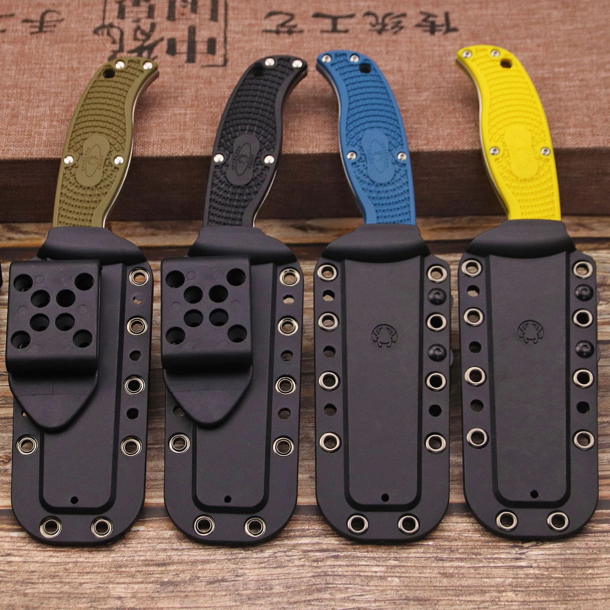 Cuchillo de caza al aire libre de EE. UU. + funda k, cuchillo de supervivencia de aventura para viajes al aire libre, cuchillo de herramienta EDC para acampar y pescar