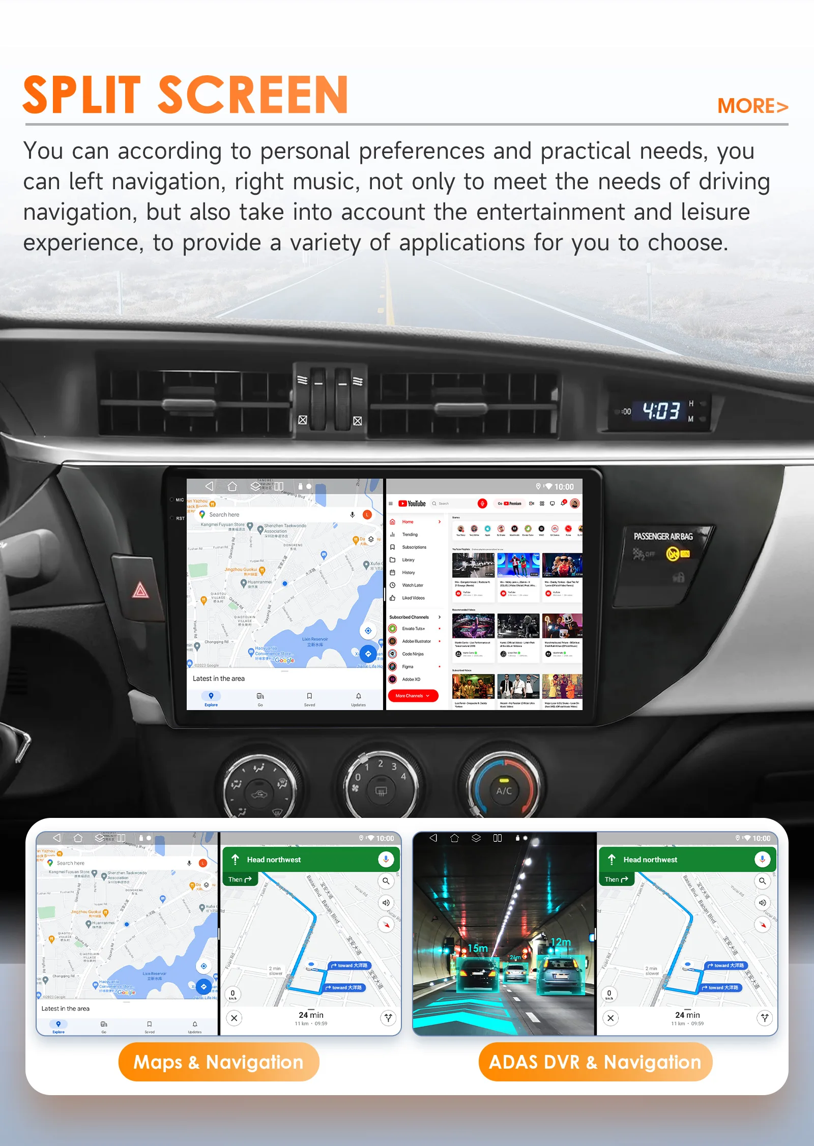 Hizpo 10,1 "Android Auto Auto Elektronische Geräte Für Toyota Corolla Ralink 2014-2016 RadioGPS Navigation Drahtlose Carplay DSP BT – Detail 35