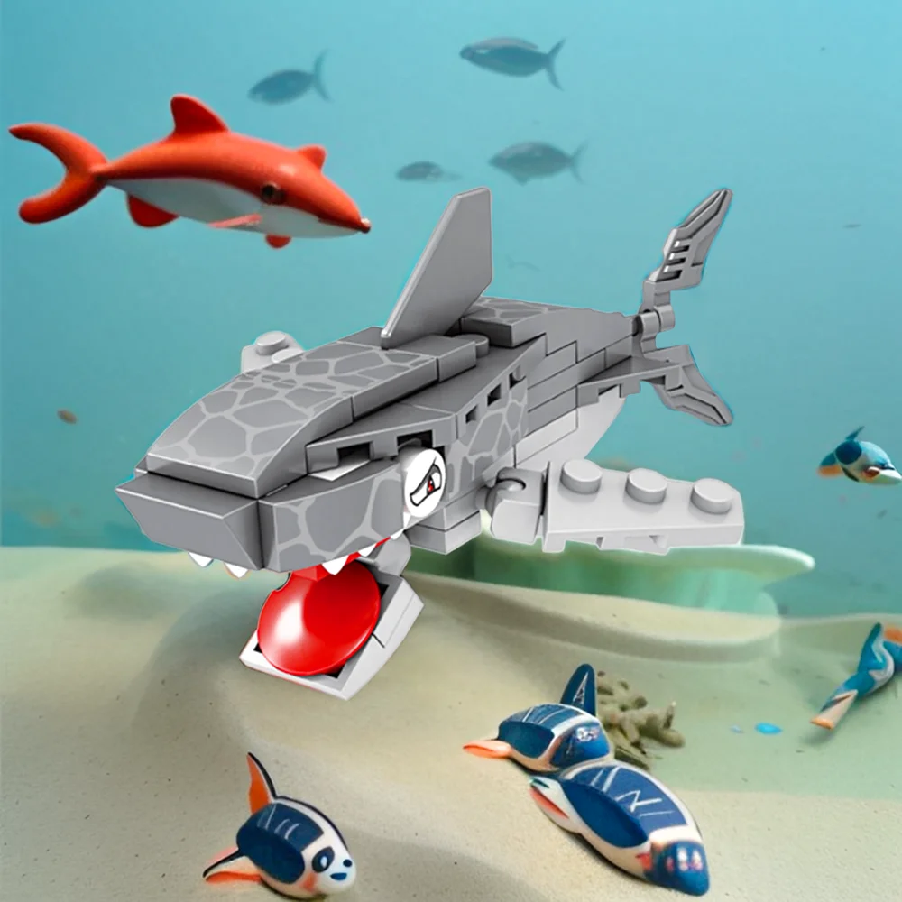 Mini Building Blocks for Deep-sea Animal Toys in The Big Ocean: Exploring Deep-sea Creatures and Children's Puzzle Toys