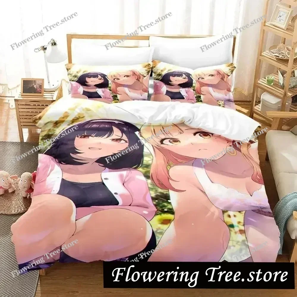 3D Bear Print Digital Print Polyester Bedding Sets,Girl's Cover,Boys Duvet Cover Set For Teens, Queen cover Pillowcase029963