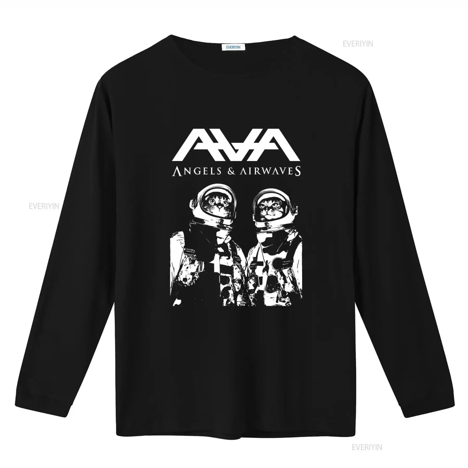 Angels Airwaves T shirt Tom Delonge Love Punk Music Astronaut Cat Print vintage Washed Unisex designer clothes Stretched