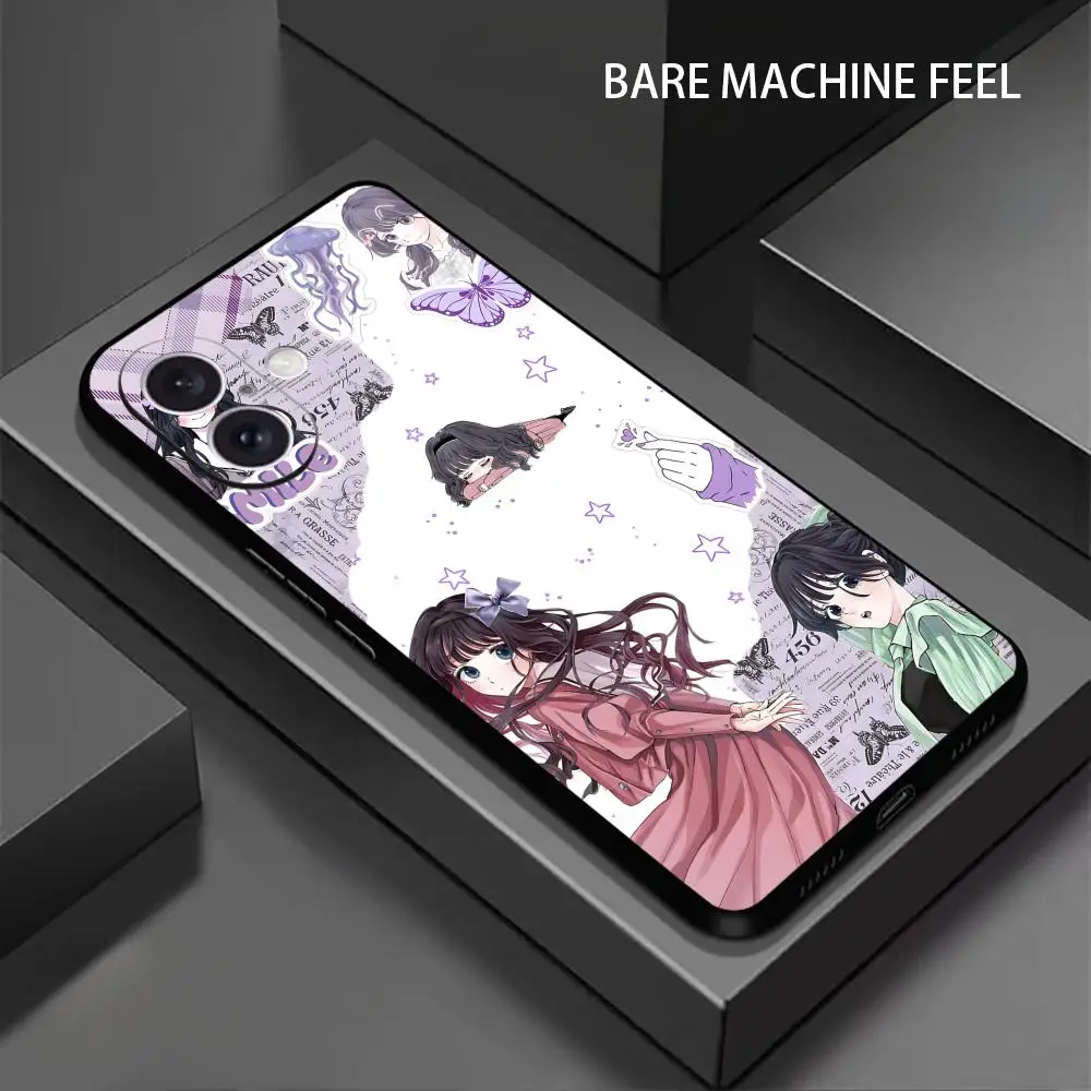 Kaoru Hana wa Rin to Saku جراب هاتف آيفون 17 16 15 14 13 12 11 X XR XS 8 Plus Mini Pro Max غطاء ناعم أسود مقاوم للصدمات #3