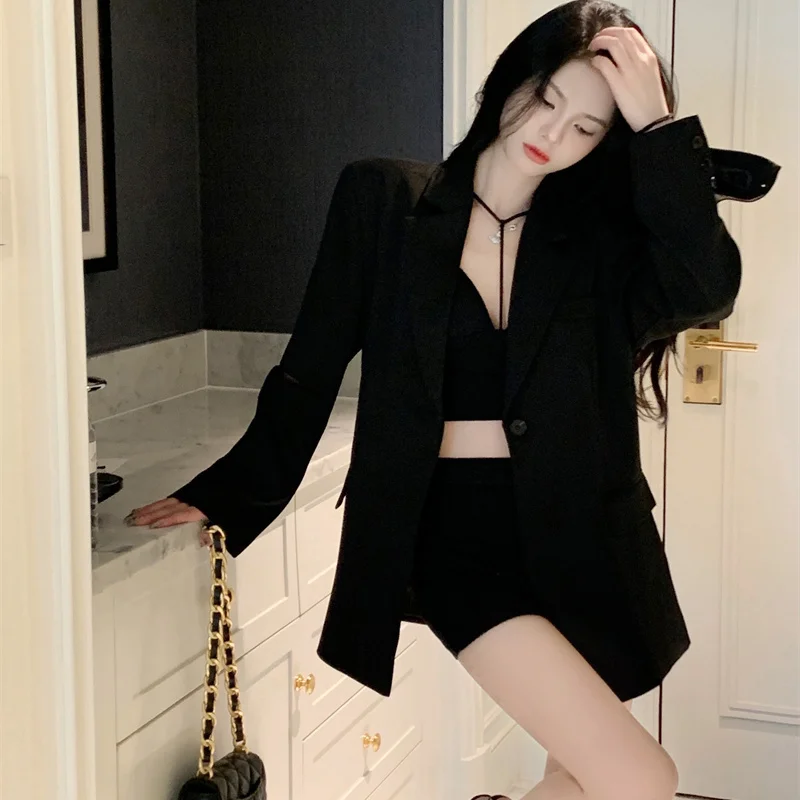 Cappotto corto da donna Nuovo in abiti esterni Giacca corta Donna Vita rossa Paillettes Perline scintillanti Misto lana di fascia alta Giallo