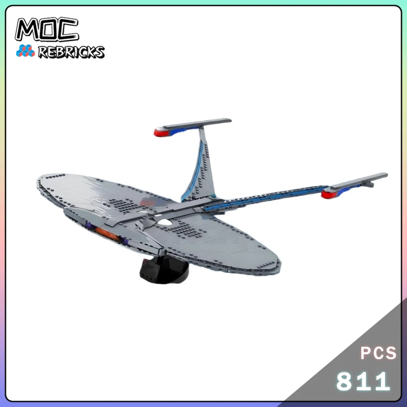 

MOC USS Enterprise (NCC-1701-J) Строительные блоки Space Fighter Расширенная модель Технология Кирпичи Развивающая коллекция игрушек Подарки