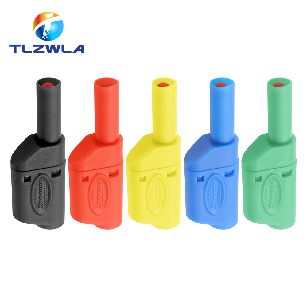 Assembled 4mm Safe Banana Plug Protective Fully Closed High Current 20A Banana Plug Test Plug Panel Plug Various Colors