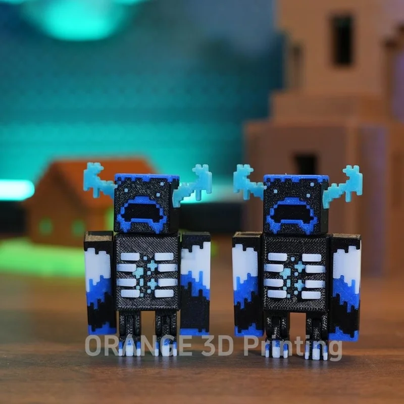 ثلاثية الأبعاد مطبوعة MC بكسل نمط لعبة تمثال نموذج غرفة الديكور الفني اليدوية تتحرك دمية تحصيل تذكارية ديكور المنزل