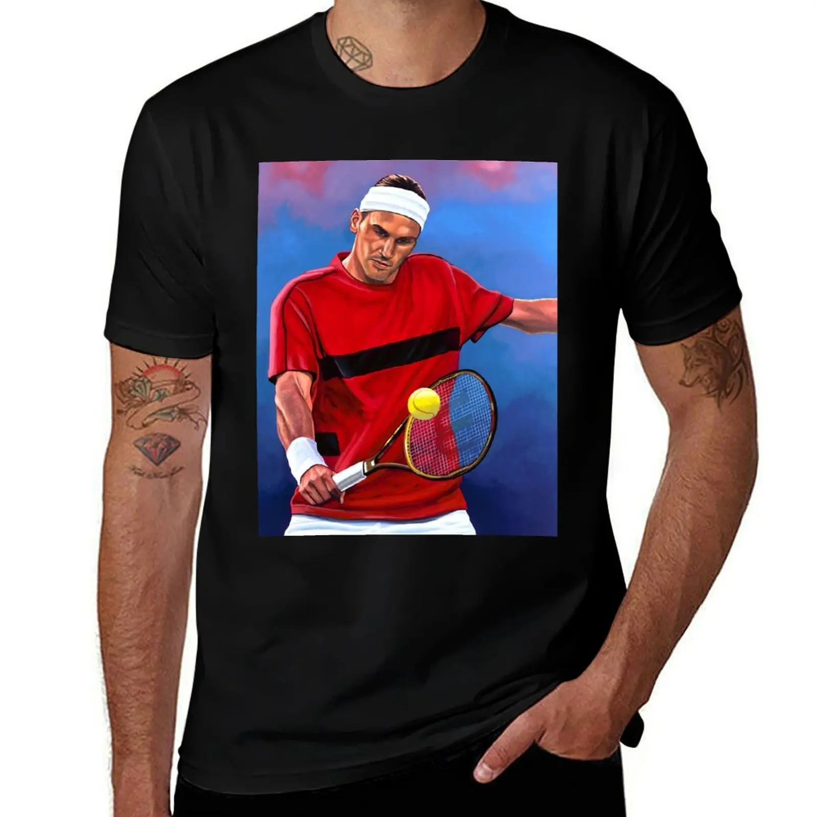 The Swiss Maestro Roger Federer T-Shirt High Elasticity Sports T-Shirt