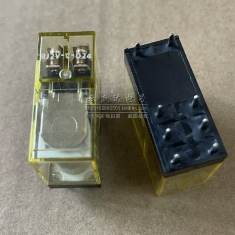 Relay RJ2V-C-D24 dual open and dual closed - 8-pin soldering terminal - 8A - 24VDC
