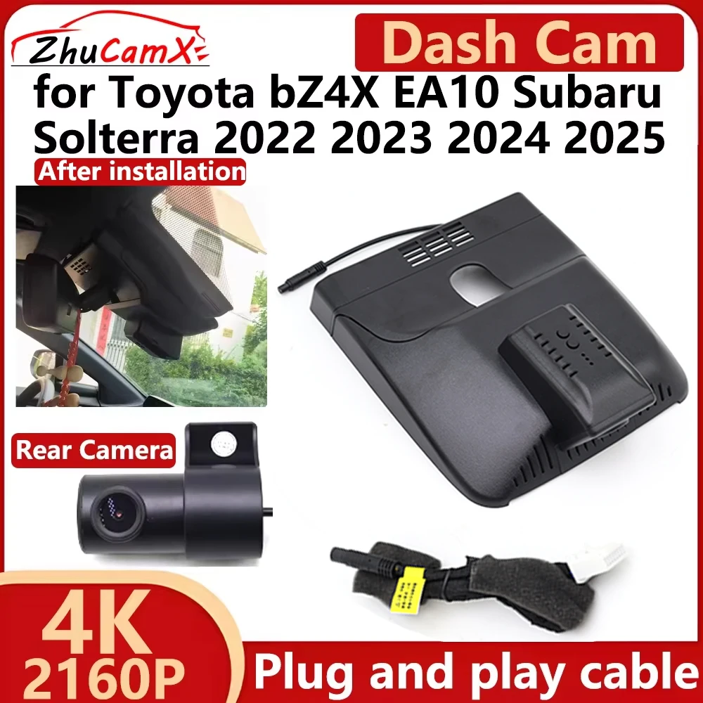 for Toyota bZ4X EA10 Subaru Solterra 2022 2023 2024 2025 4K 2160P Car DVR Dash Cam Camera Night Vision Recorder Plug and Play