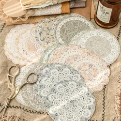 30 pcs Vintage lace material paper Creativity Decorative Hand Account Diary Album Journal notebook  Collage material