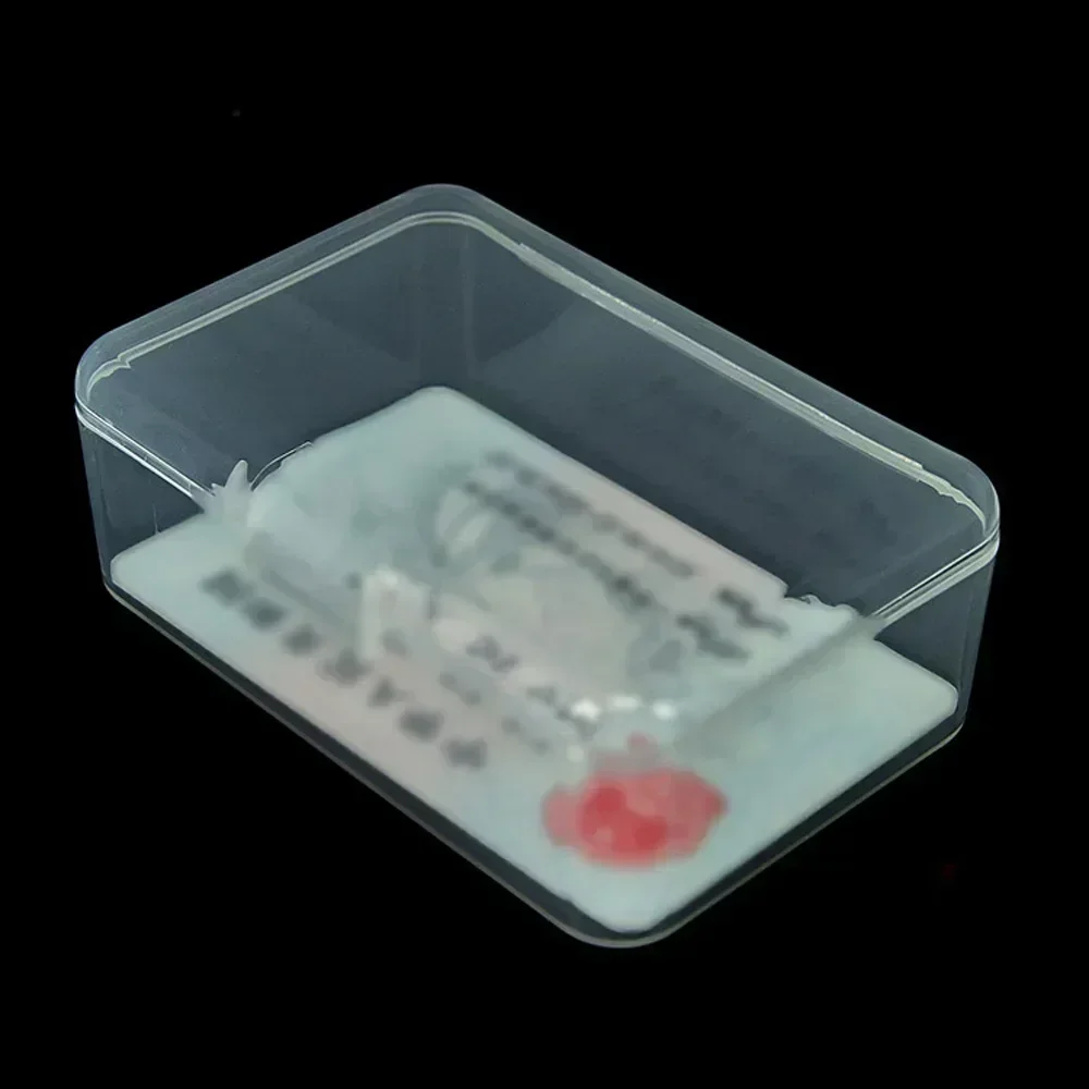 

Storage Box Functional Rectangular Transparent Plastic Storage Box with Lid Suitable for Cards and Mini Photos